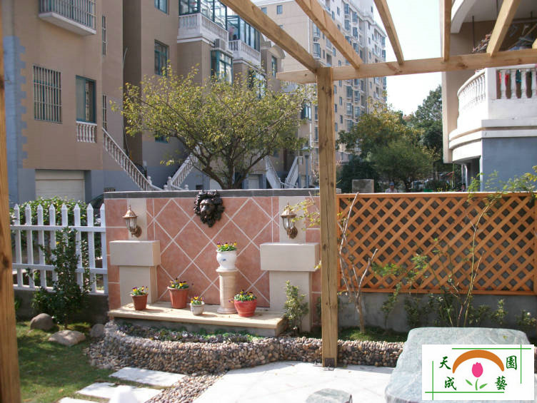 昆山别墅绿化_花园设计_天成园艺公司